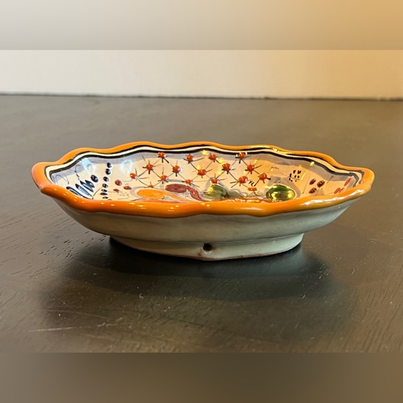 Del carmen Talavera Dipinto Amano Trinket Dish Tray Colorful. - Picture 3 of 7